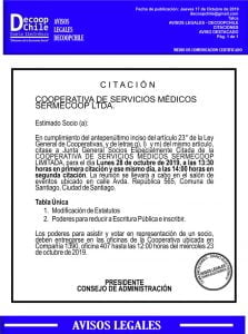 Junta General de Socios Cooperativa Sermecoop item-thumbnail