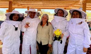 Pupa Miel: Apicultora María Eliana Jofré Trabaja con sus Abejas en Plena Pampa del Tamarugal Pupa Miel: Apicultora María Eliana Jofré Trabaja con sus Abejas en Plena Pampa del Tamarugal